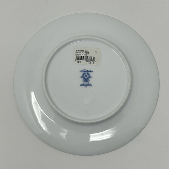 Noritake Emerald Crest 8 1/4" Salad Plate ** New w/ Sticker ** Discontinued - Picture 5 of 16